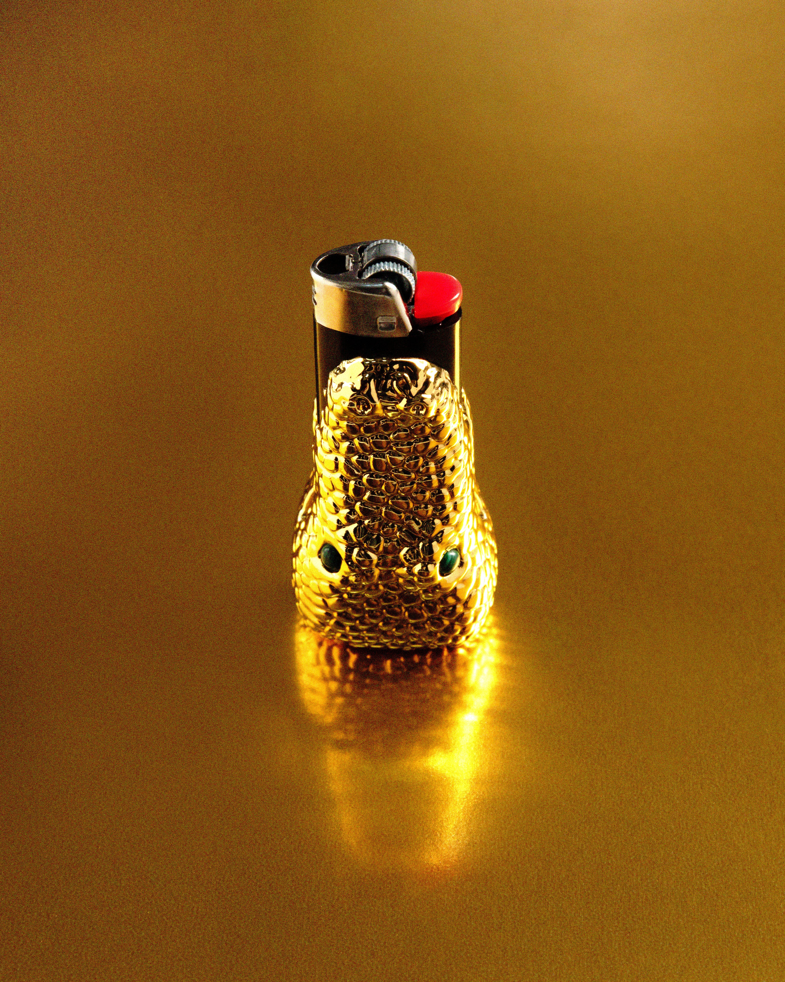 Croc Lighter Case in Gold - Image 4