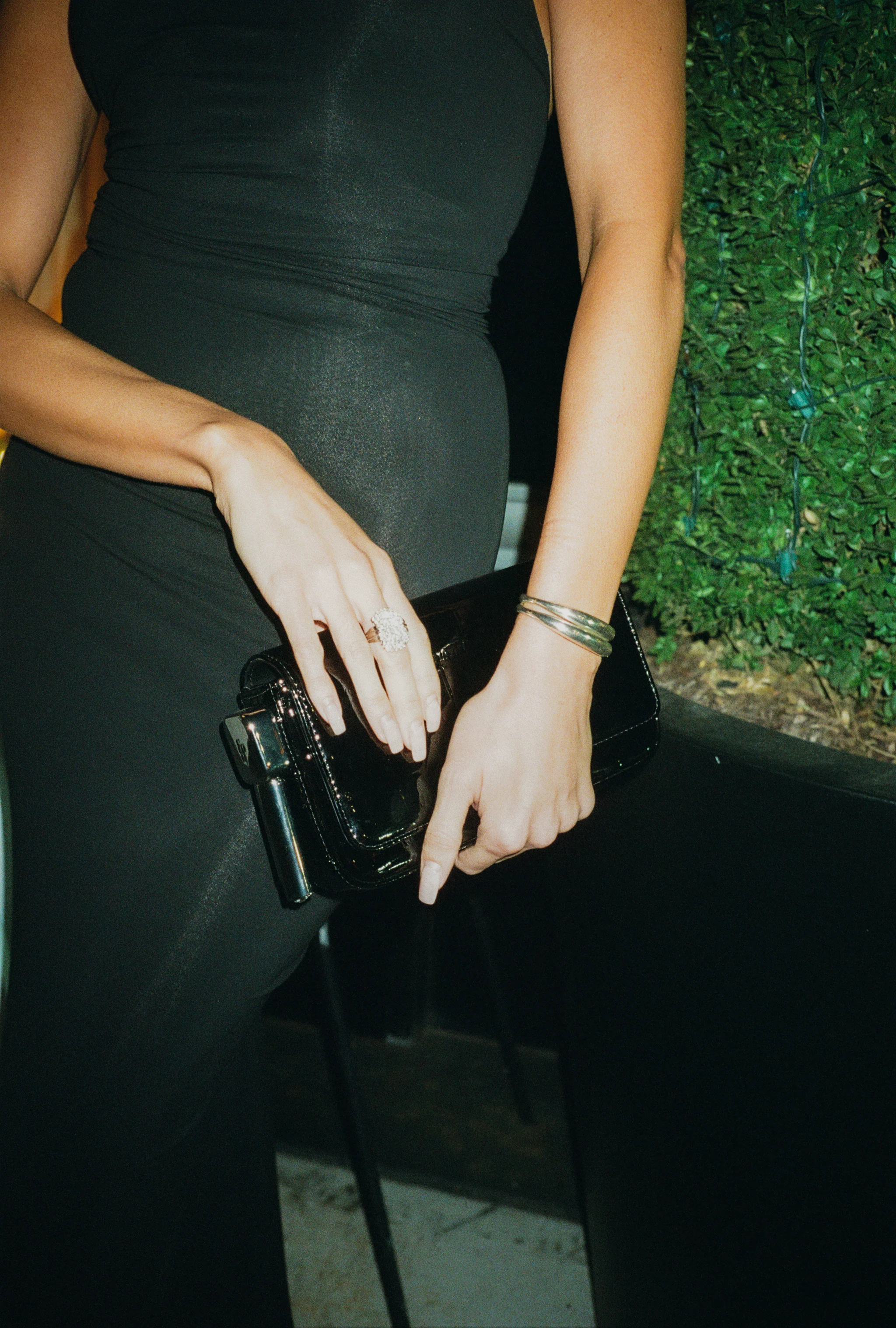 Burn Clutch in Black Croc - Image 3
