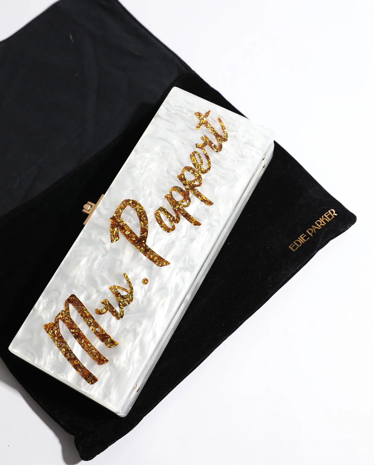 Bridal Slim Flavia Box Clutch in Made to Order Acrylic - Image 26