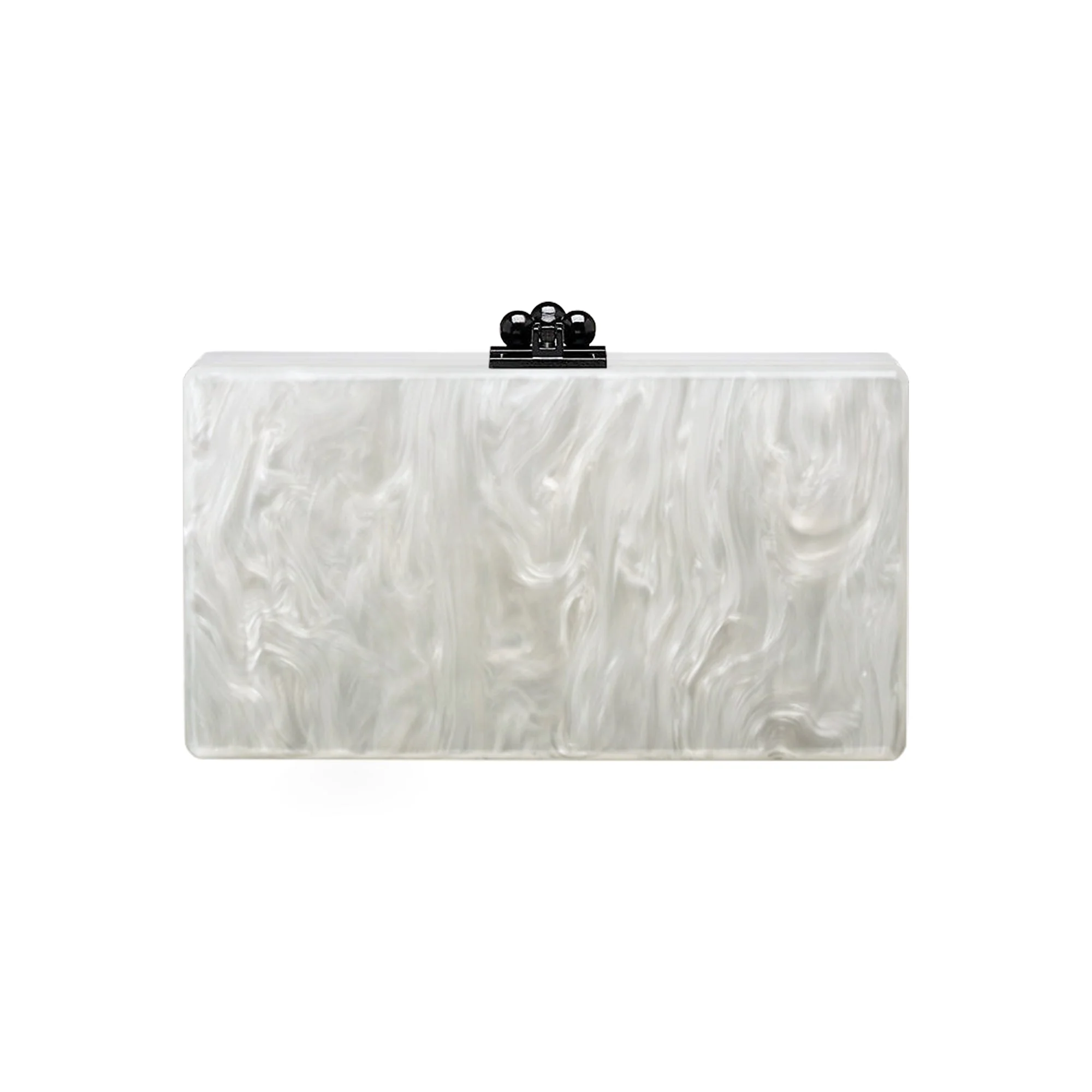 Bridal Slim Jean Box Clutch in Made to Order Acrylic - Image 23