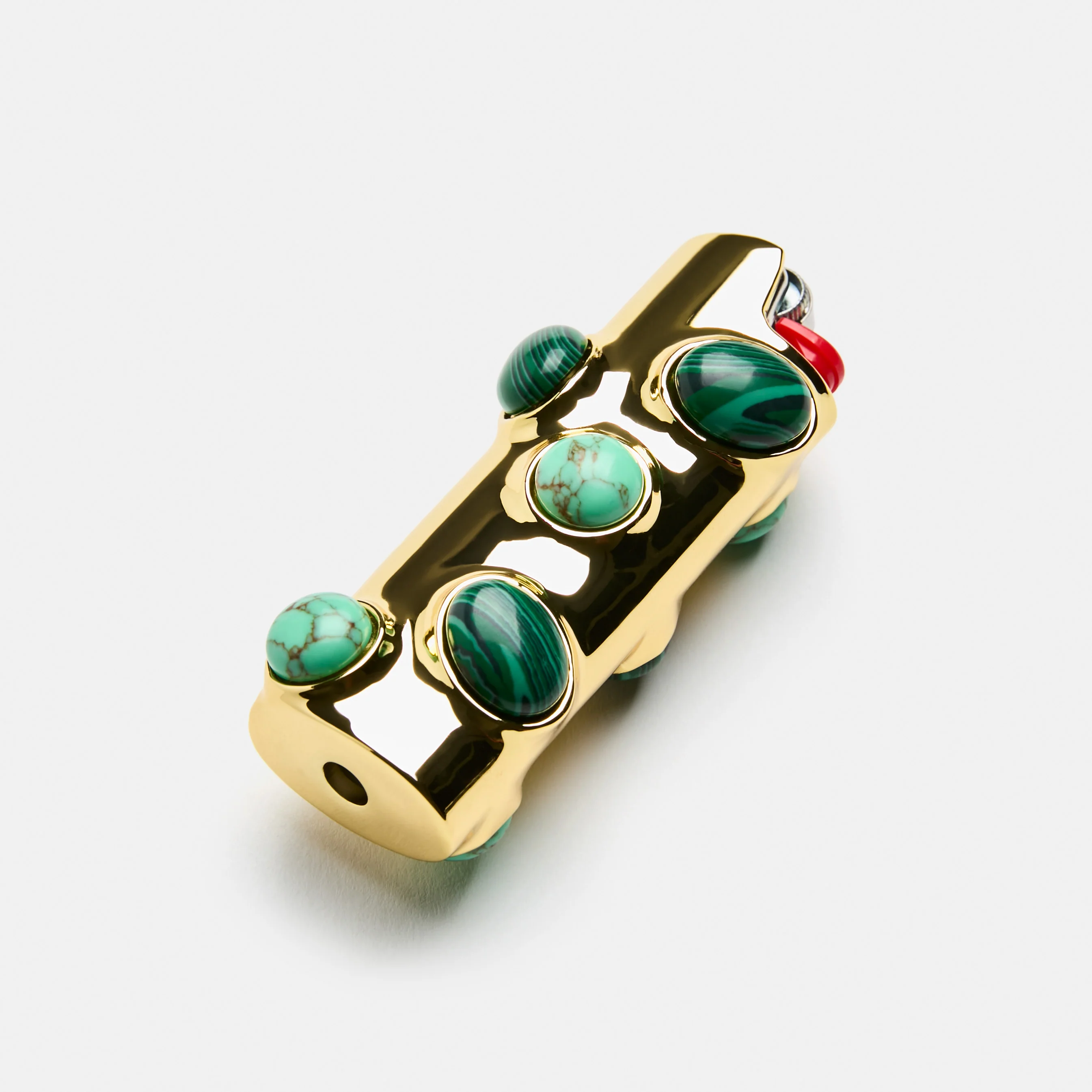 Stoned Lighter Case in Malachite - Image 3