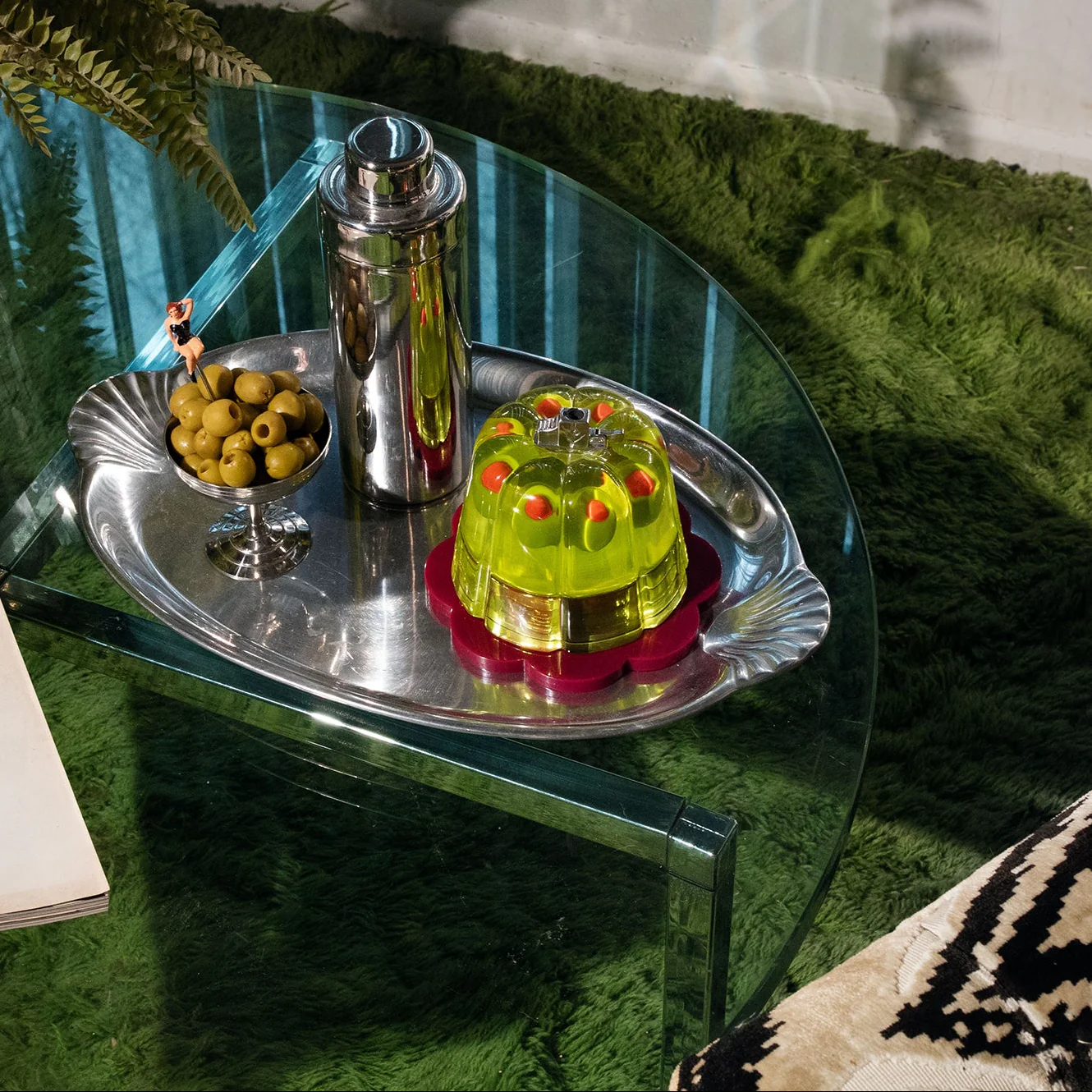 Jelly Tabletop Lighter in Olives - Image 3