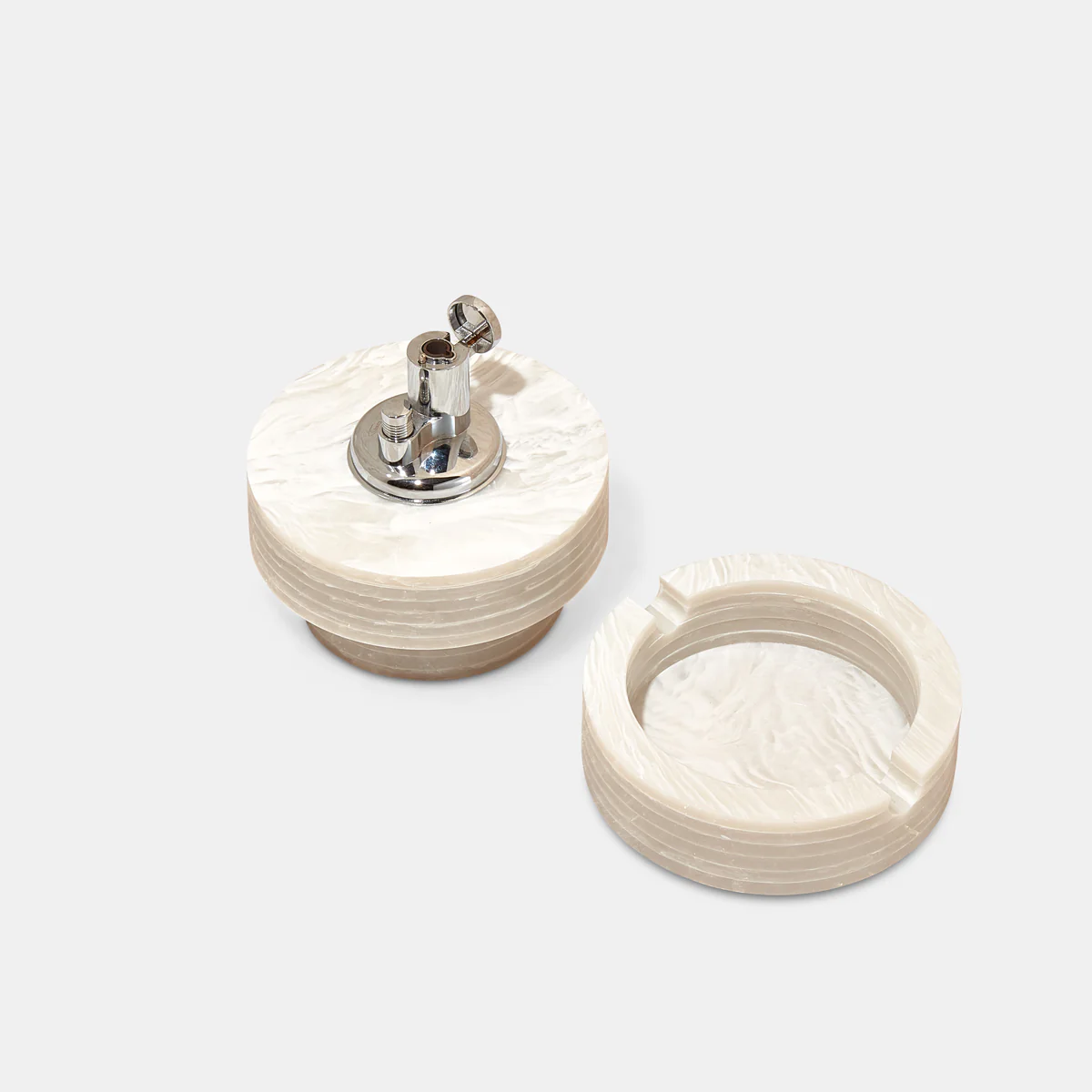 Tabletop Lighter in Alabaster Marble